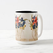 Afgesneden bloemen tweekleurige koffiemok (Voorkant rechts)