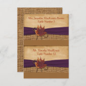 Afgesneden FAUX Burlap, Lorden Kaarten plaatsen -  (Voorkant / Achterkant)