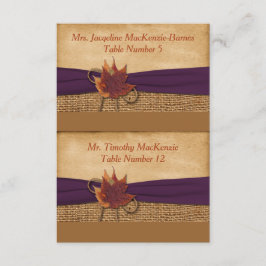 Afgesneden FAUX Burlap, Lorden Kaarten plaatsen - 