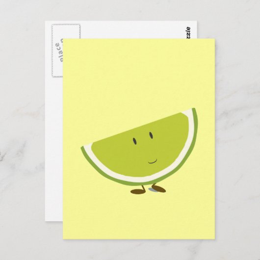 Afgesneden limoen glimlachen briefkaart (Voorkant / Achterkant)