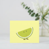 Afgesneden limoen glimlachen briefkaart (Staand voorkant)
