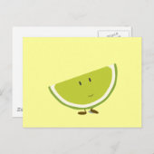Afgesneden limoen glimlachen briefkaart (Voorkant / Achterkant)