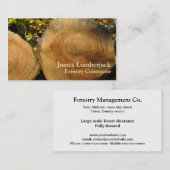 Afgesneden logboeken in het najaar visitekaartje (Voorkant / Achterkant)