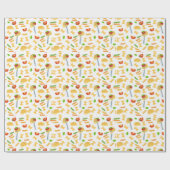 afgesneden spaghetti - patroon cadeaupapier (Vlak)