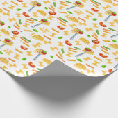 afgesneden spaghetti - patroon cadeaupapier (Hoek)
