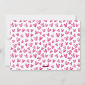 Afgesneden Valentijnse fotoklaslokaal / Roze Feestdagenkaart (Achterkant)