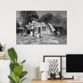 Afgestaan gasstation poster (Thuiskantoor)
