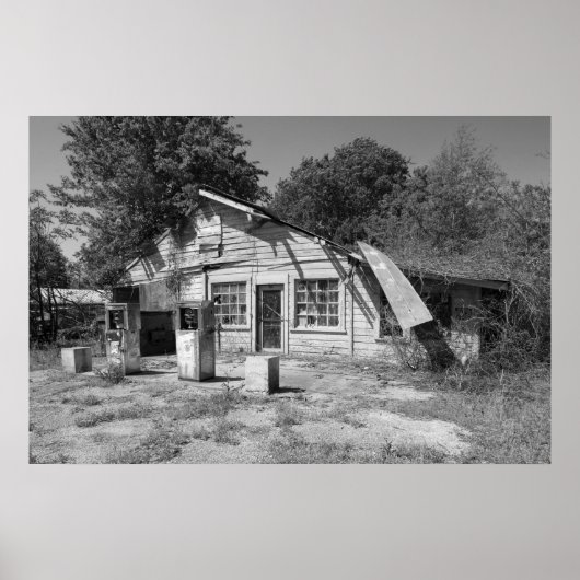 Afgestaan gasstation poster (Voorkant)