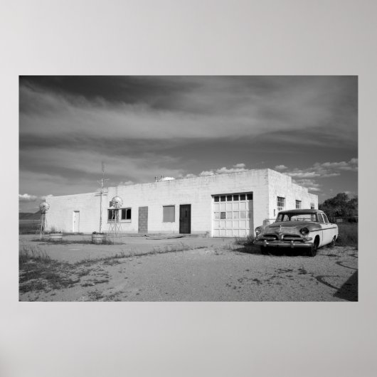 Afgestaan gasstation poster (Voorkant)