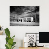 Afgestaan gasstation poster (Thuiskantoor)