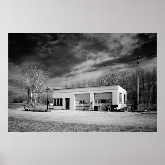 Afgestaan gasstation poster (Voorkant)