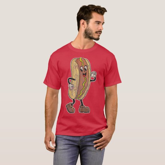 Afgesteld loopstation in Movie Hot Dog T-shirt (Voorkant volledig)