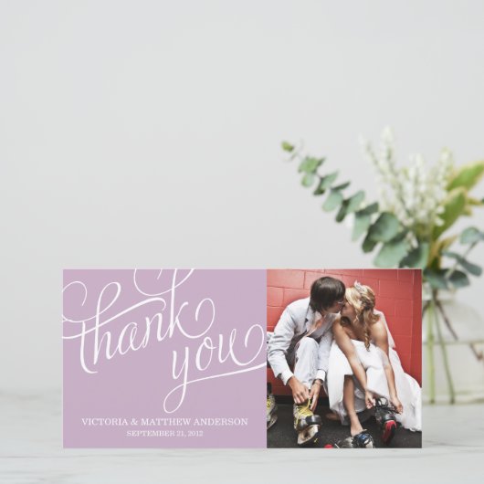 AFGESTELD | TROUWKAARTJE MET FOTO BEDANKKAART (Staand voorkant)