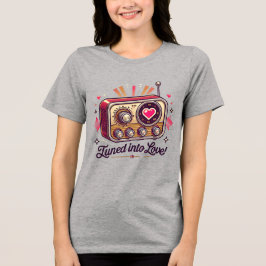 Afgestemd op liefde Retro Radio Design Tri-Blend Shirt