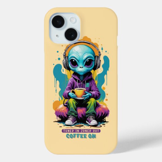 Afgestemd op Zoned Out Coffee On | Schattigee buit Case-Mate iPhone Case (Achterkant)
