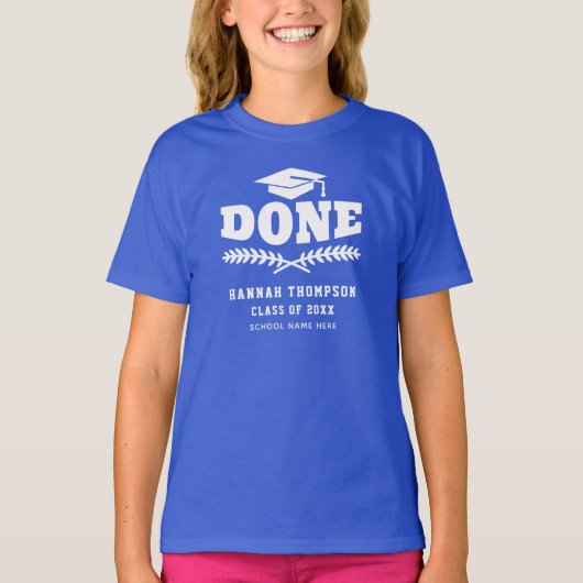 Afgestudeerd 2023 Basisschool Afgestudeerd T-shirt (Voorkant)