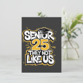 Afgestudeerd 2025 Zij Lijken Niet Op Jou Afstudere Kaart (Staand voorkant)