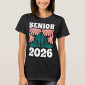 Afgestudeerd 2026 Aangepast Retro Groovy Bloemen A T-shirt (Voorkant)