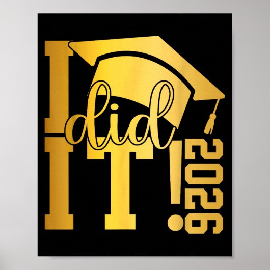 Afgestudeerd 2026 afstudeerklas 2025 senior poster (Voorkant)