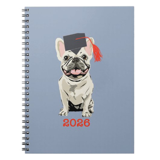 Afgestudeerd 2026, cute hond notitieboek (Voorkant)