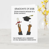 Afgestudeerd 2026 Gefeliciteerd Afro-Amerikaans Kaart (Gele Bloem)