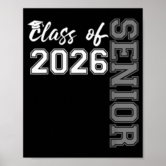 Afgestudeerd 2026 klas van 2026 grappig 2026 poster (Voorkant)