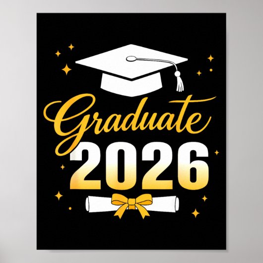 Afgestudeerd 2026 klas van 2026 grappig 2026 poster (Voorkant)
