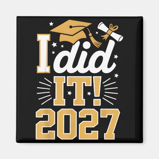 Afgestudeerd 2027 afgestudeerde klas van 2027 seni magneet (Voorkant)
