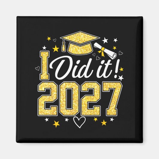 Afgestudeerd 2027 afstudeerklas 2027 magneet (Voorkant)