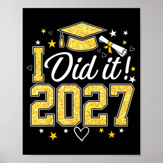 Afgestudeerd 2027 afstudeerklas 2027 poster (Voorkant)