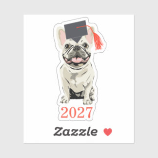 Afgestudeerd 2027, leuke hond sticker
