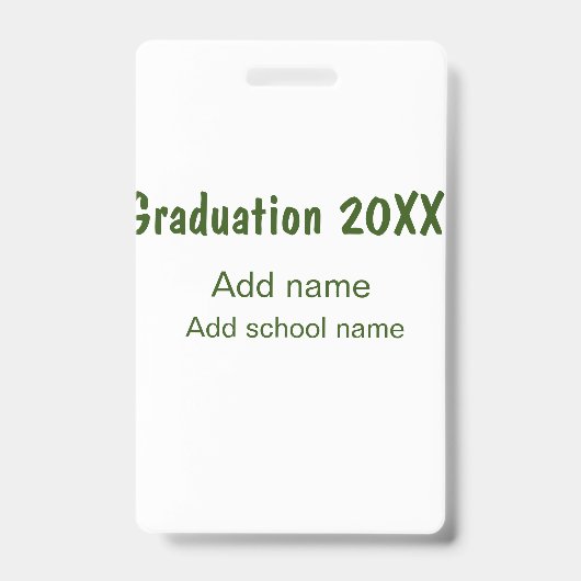 Afgestudeerd 20XX voeg jaar naam school groen mode Badge (Voorzijde)