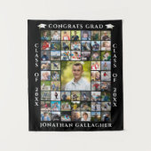 Afgestudeerd 55 Foto Collage Gefeliciteerd Afgestu Wandkleed (Voorkant)