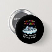 Afgestudeerd 9e klas olifant grappige afstuderen ronde button 5,7 cm (Voorkant /achterkant)