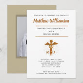 Afgestudeerd aan de Medische Faculteit met Symbool Aankondiging (Voorkant / Achterkant)