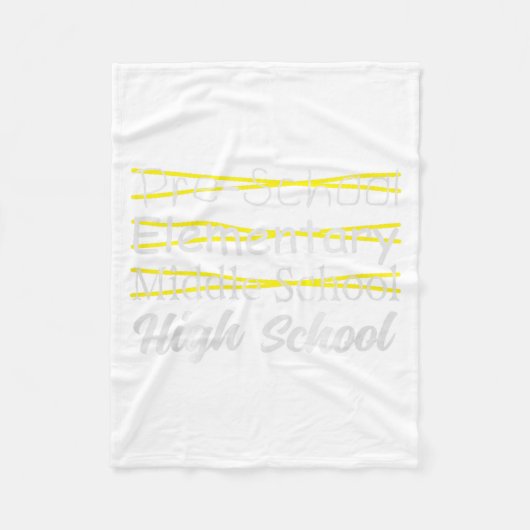 Afgestudeerd aan de middelbare school junior high fleece deken (Voorkant)