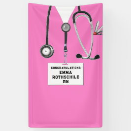 Afgestudeerd aan de verpleegkundige opleiding spandoek