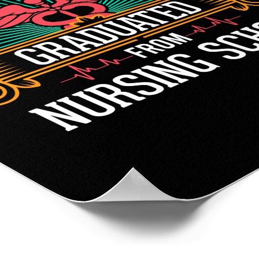 Afgestudeerd aan de verpleegkundige school poster (Hoek)