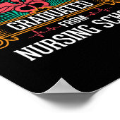 Afgestudeerd aan de verpleegstersopleiding poster (Hoek)