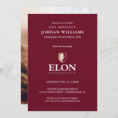 Afgestudeerd aan Elon University Aankondiging (Voorkant / Achterkant)