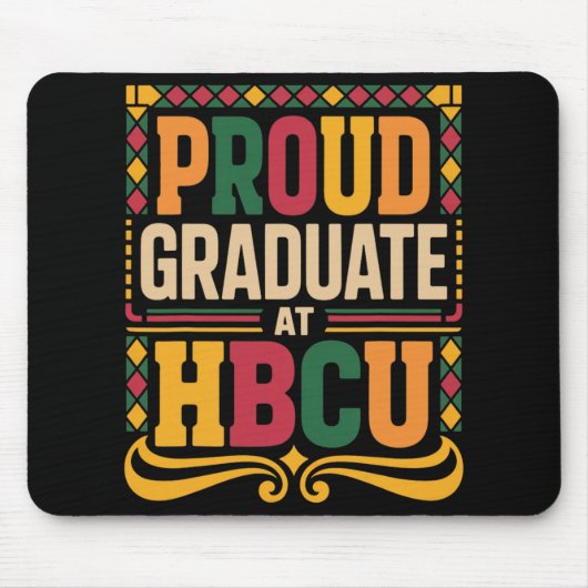 Afgestudeerd Aan Hbcu Juneteenth School Historisch Muismat (Voorkant)