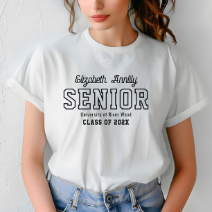 Afgestudeerd aan het aangepaste jaarscript college t-shirt