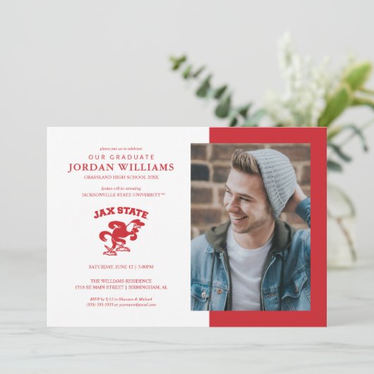 Afgestudeerd aan Jacksonville State University Aankondiging (Staand voorkant)