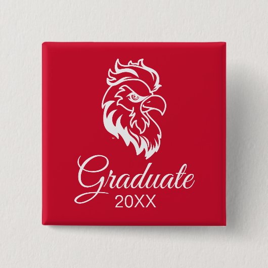 Afgestudeerd aan Jacksonville State University Vierkante Button 5,1 Cm (Voorkant)