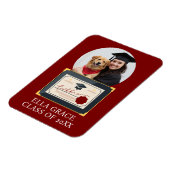 Afgestudeerd aangepast foto afstudeercadeau magneet (Linkerzijde)