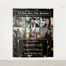 Afgestudeerd aangepaste foto collage Naam Klas Jaa Wandkleed