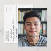 Afgestudeerd aangepaste foto en uitnodiging 4 ansi (Voorkant / Achterkant)