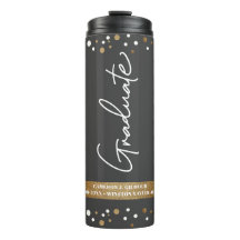 Afgestudeerd aangepaste schoolnaam Confetti Goud z