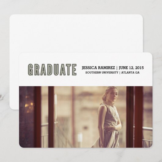 afgestudeerd aankondiging (Voorkant / Achterkant)