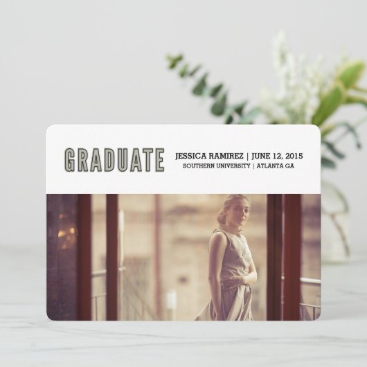 afgestudeerd aankondiging (Staand voorkant)